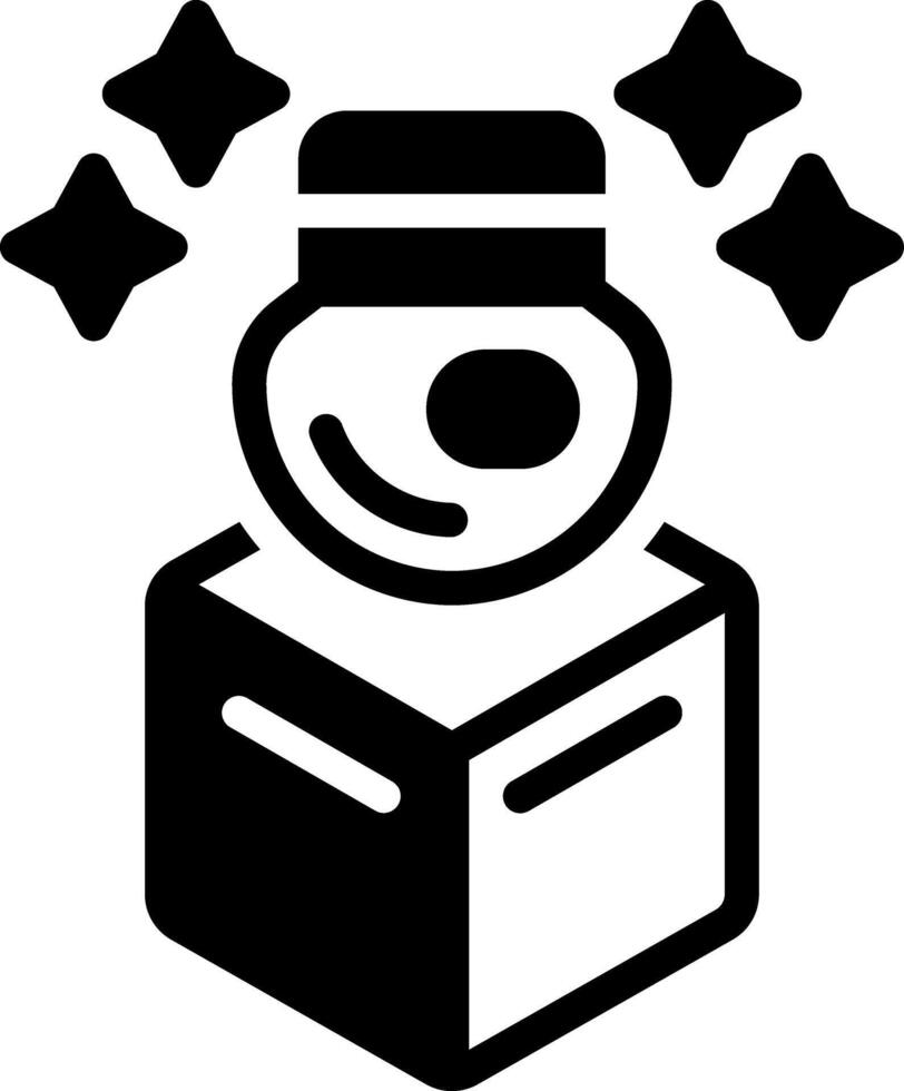 Solid black icon for product vector