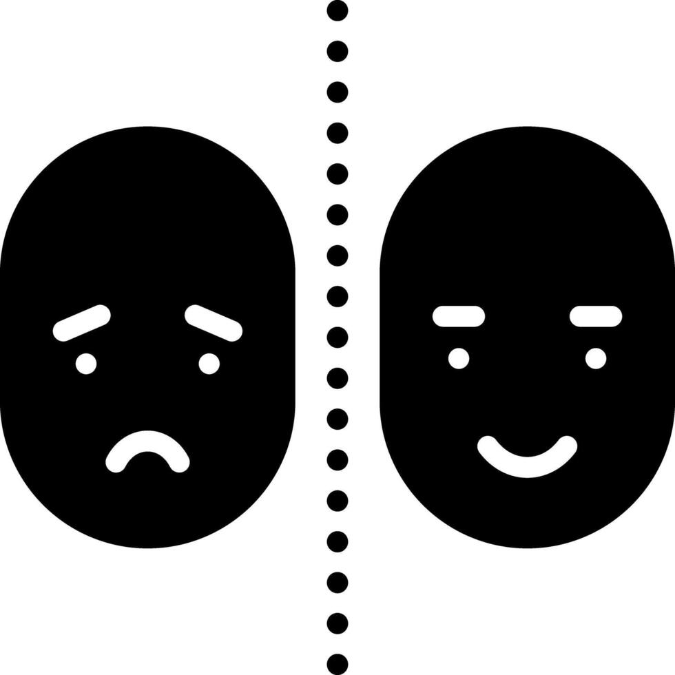 Solid black icon for bipolar vector