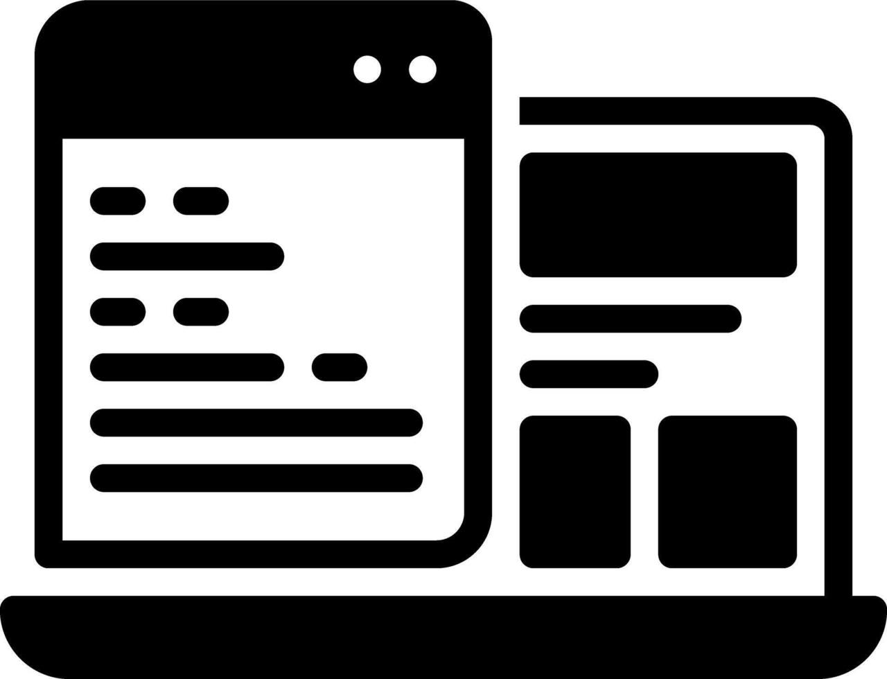 Solid black icon for development vector