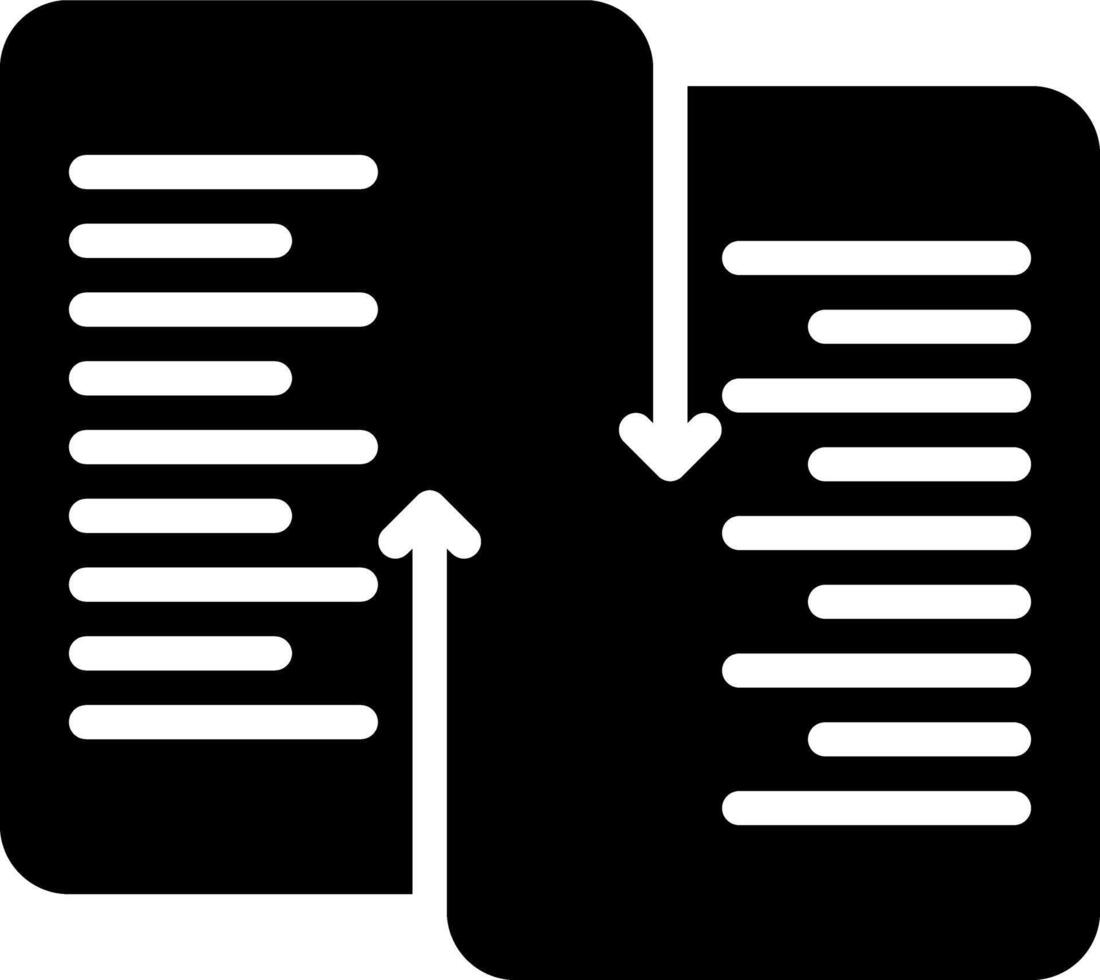 sólido negro icono para archivo intercambiar vector