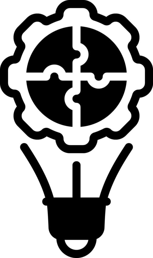 Solid black icon for strategy vector