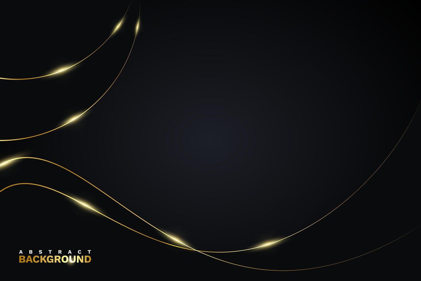 Abstract 3D Luxury Black Gold Background vector