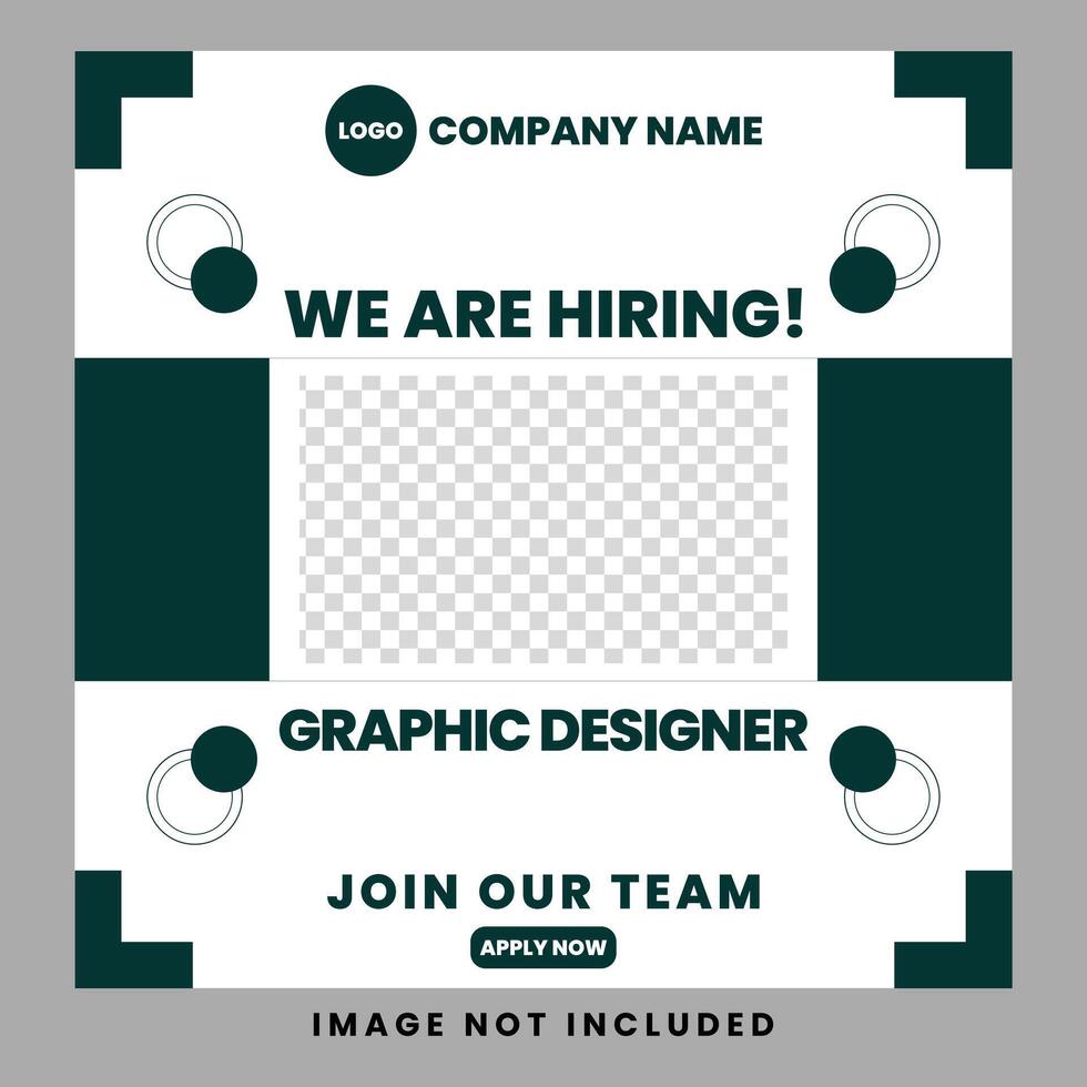 graphic designer hiring social media post vector