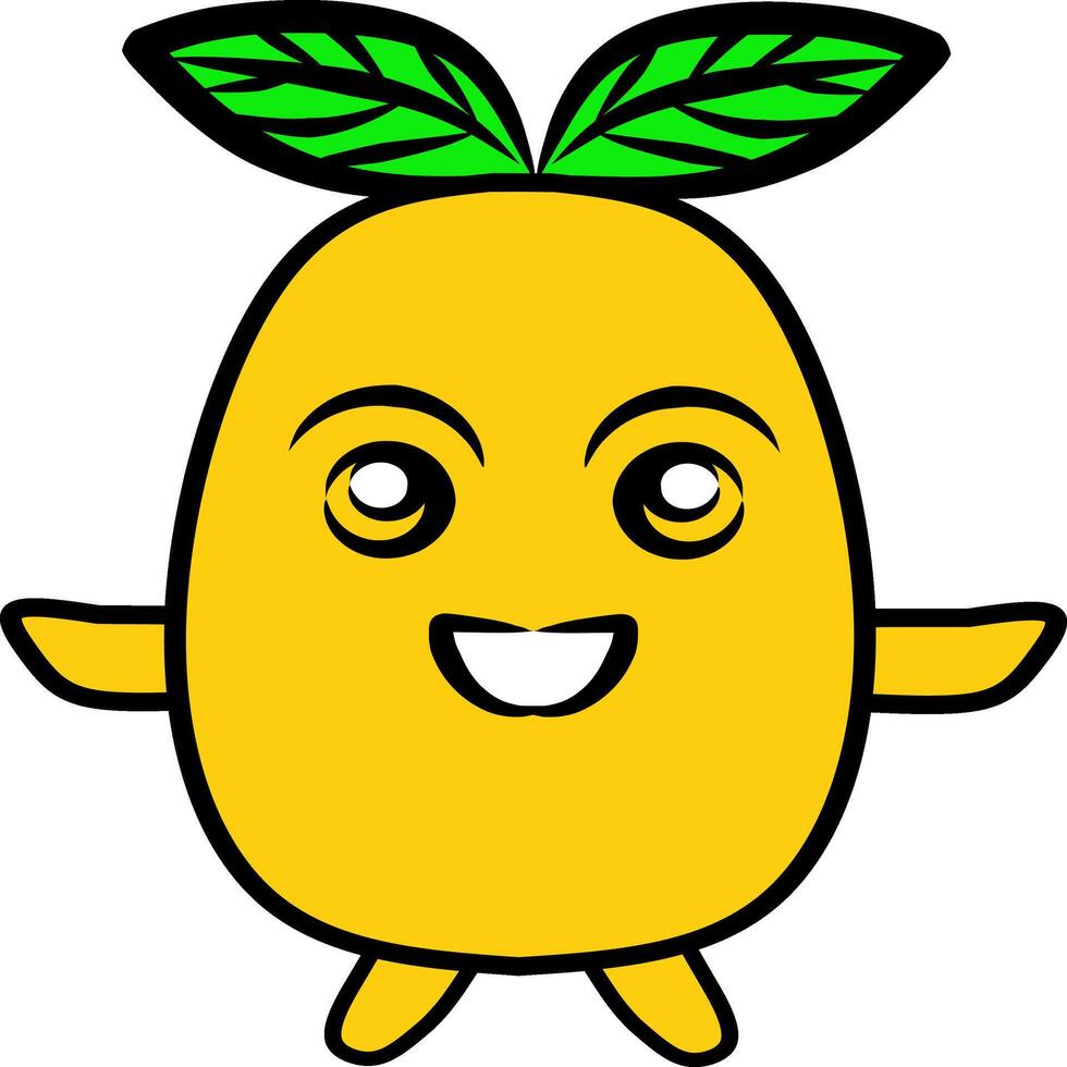 naranja mascota niños logo icono gracioso vector