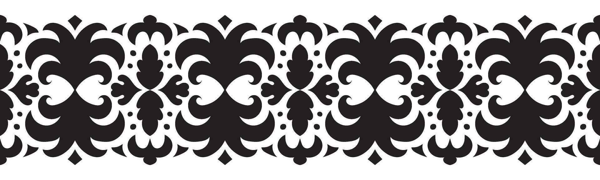 Ethnic seamless border pattern. Ornament illustration. Classic ornate element. Baroque floral vintage style. Decorative border design for frame, textile, fabric, clothing, carpet, curtain, rug. vector