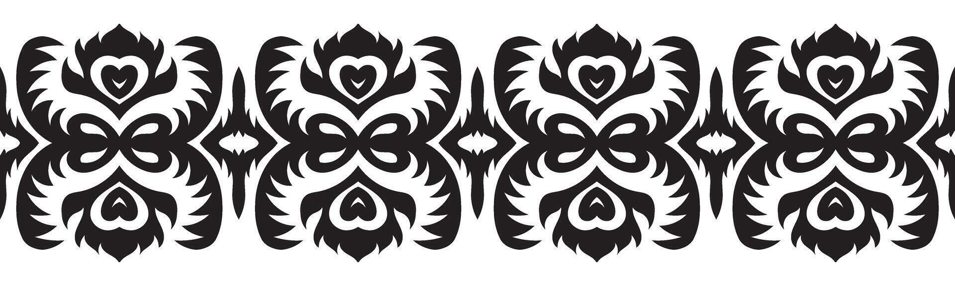 Ethnic seamless border pattern. Ornament illustration. Classic ornate element. Baroque floral vintage style. Decorative border design for frame, textile, fabric, clothing, carpet, curtain, rug. vector