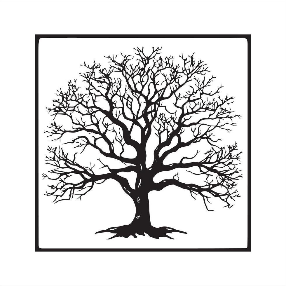 Tree and forest silhouettes silhouette tree line drawing set coconut tree silhouette illustrations vector