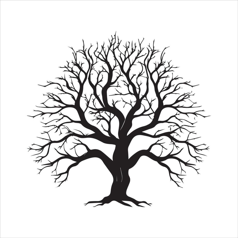 Tree and forest silhouettes silhouette tree line drawing set coconut tree silhouette illustrations vector