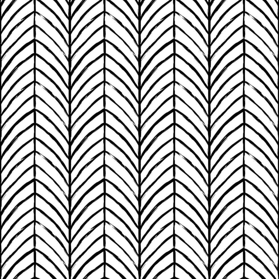 Aesthetic Contemporary printable seamless pattern with abstract line, dot, shape brush stroke in black and white colors. Boho background in minimalist style Illustration for wallpaper fabric vector