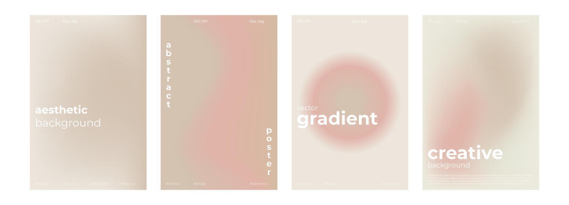 Y2k Aesthetic abstract nude gradient background with beige, pink, pastel, soft blurred pattern. Poster for social media stories, album covers, banners, templates for digital marketing vector