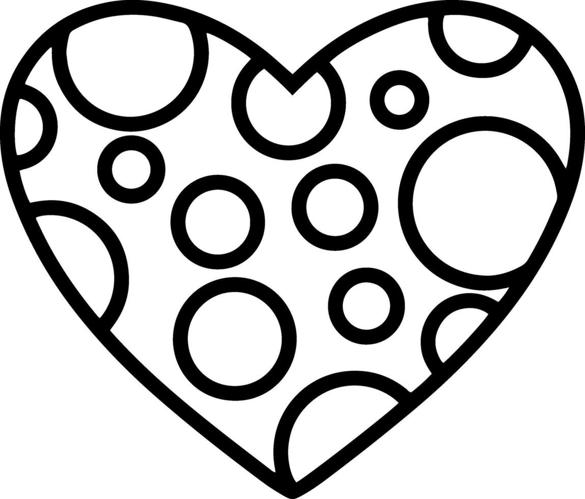 Heart icon Doodle clipart vector