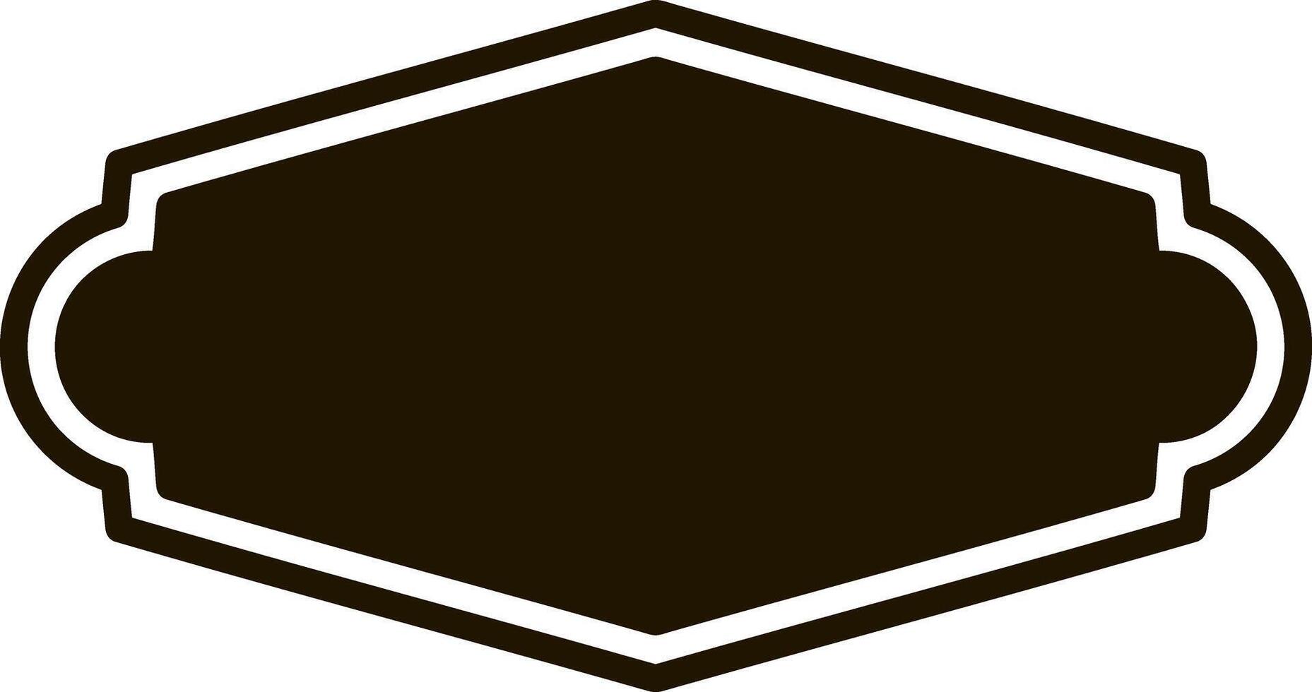 Stencil badge icon Frame border vector