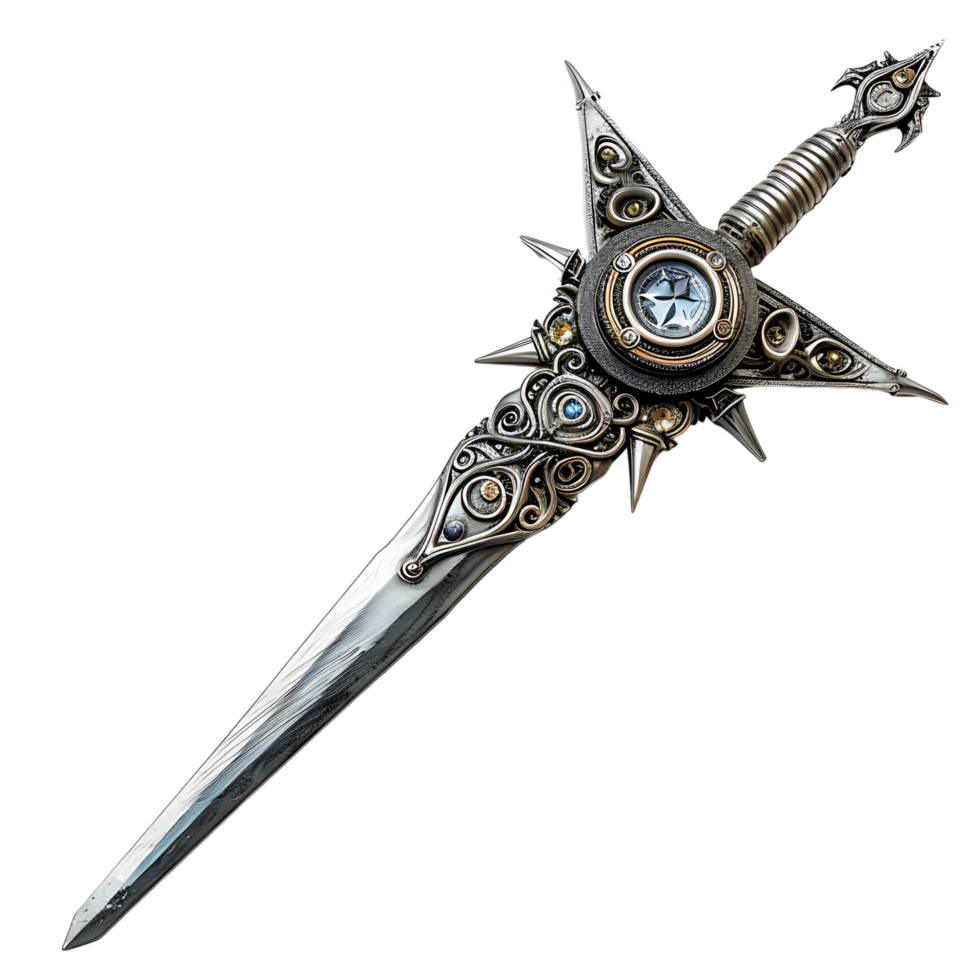 Morning star weapon on isolated transparent background png