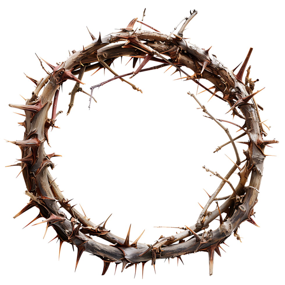 Crown of thorns on isolated transparent background png