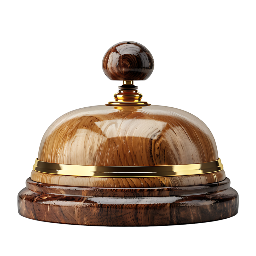 Desk bell on isolated transparent background png