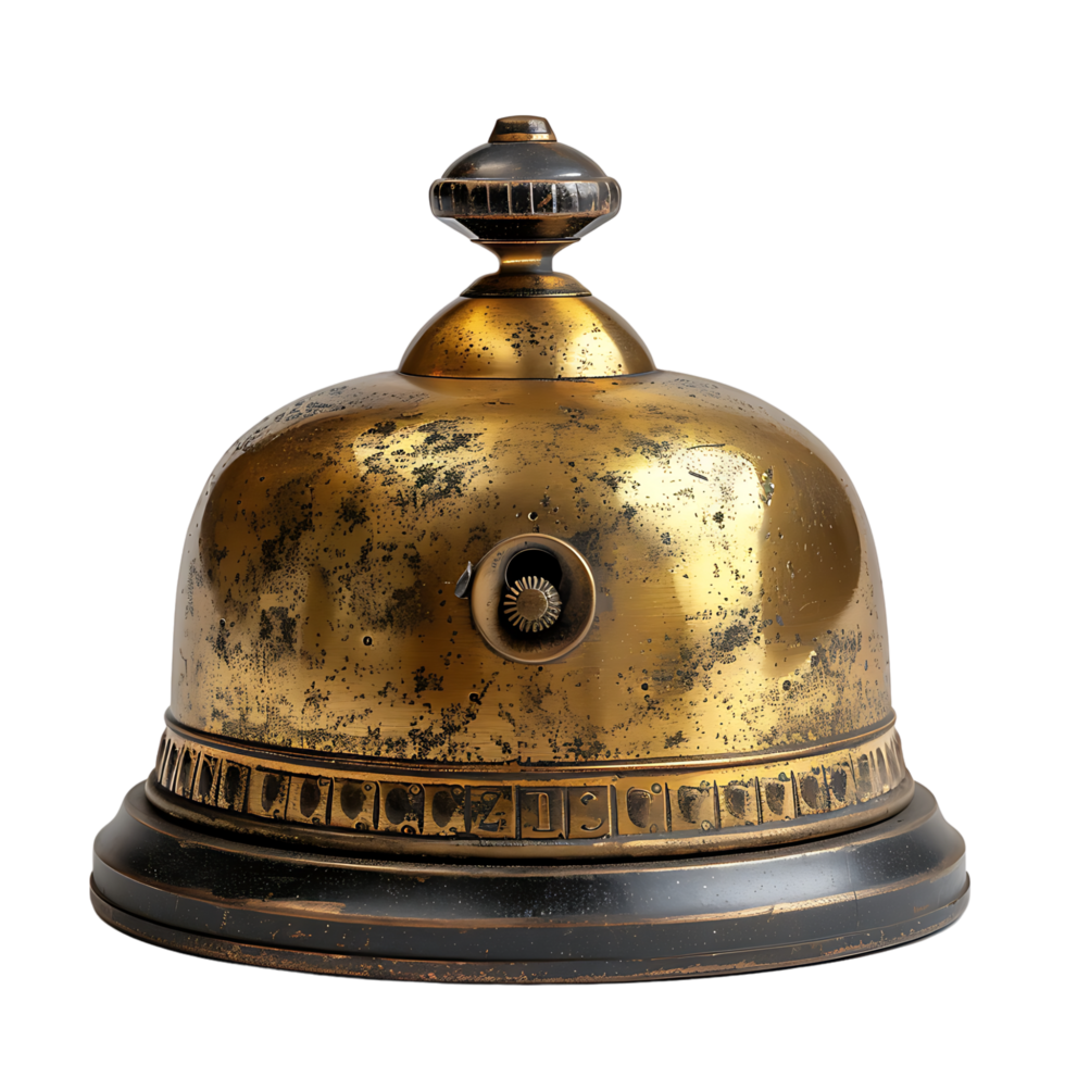 Desk bell on isolated transparent background png