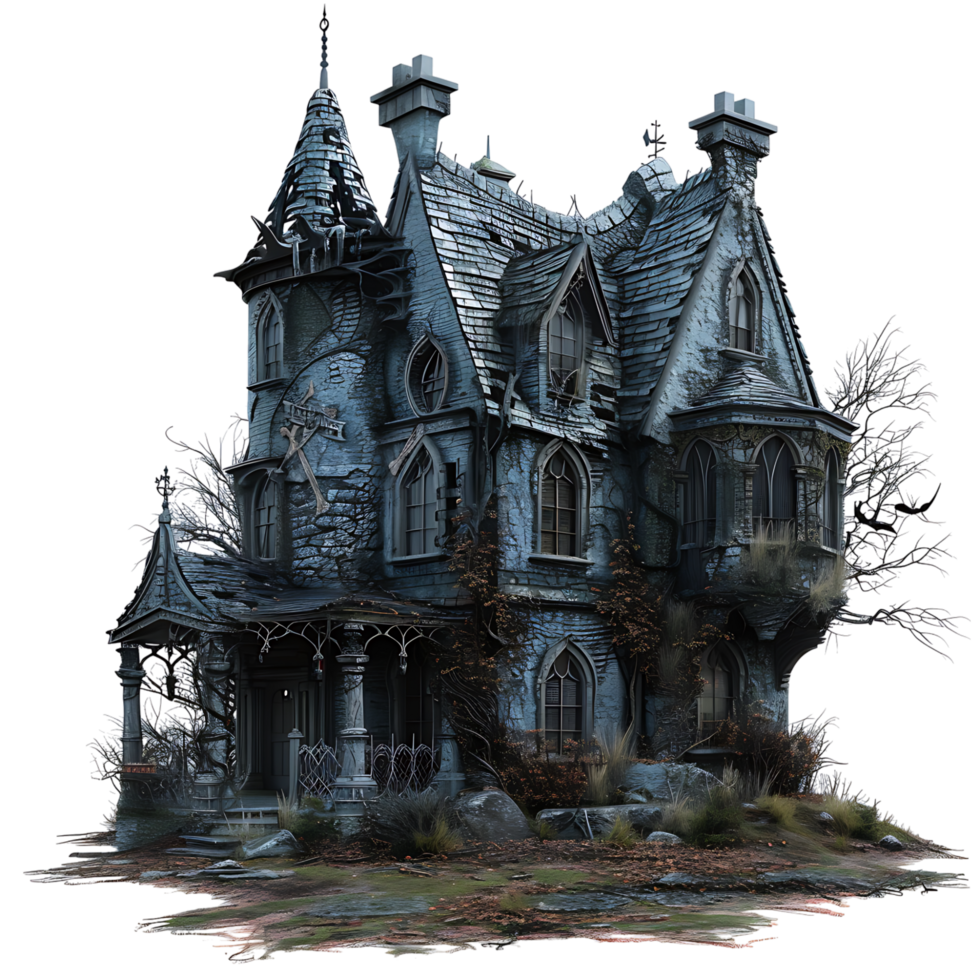 Haunted house on isolated transparent background png