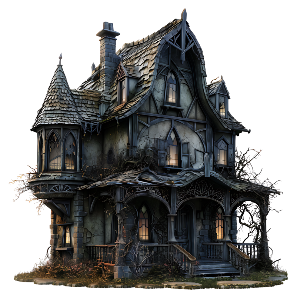 Haunted house on isolated transparent background png