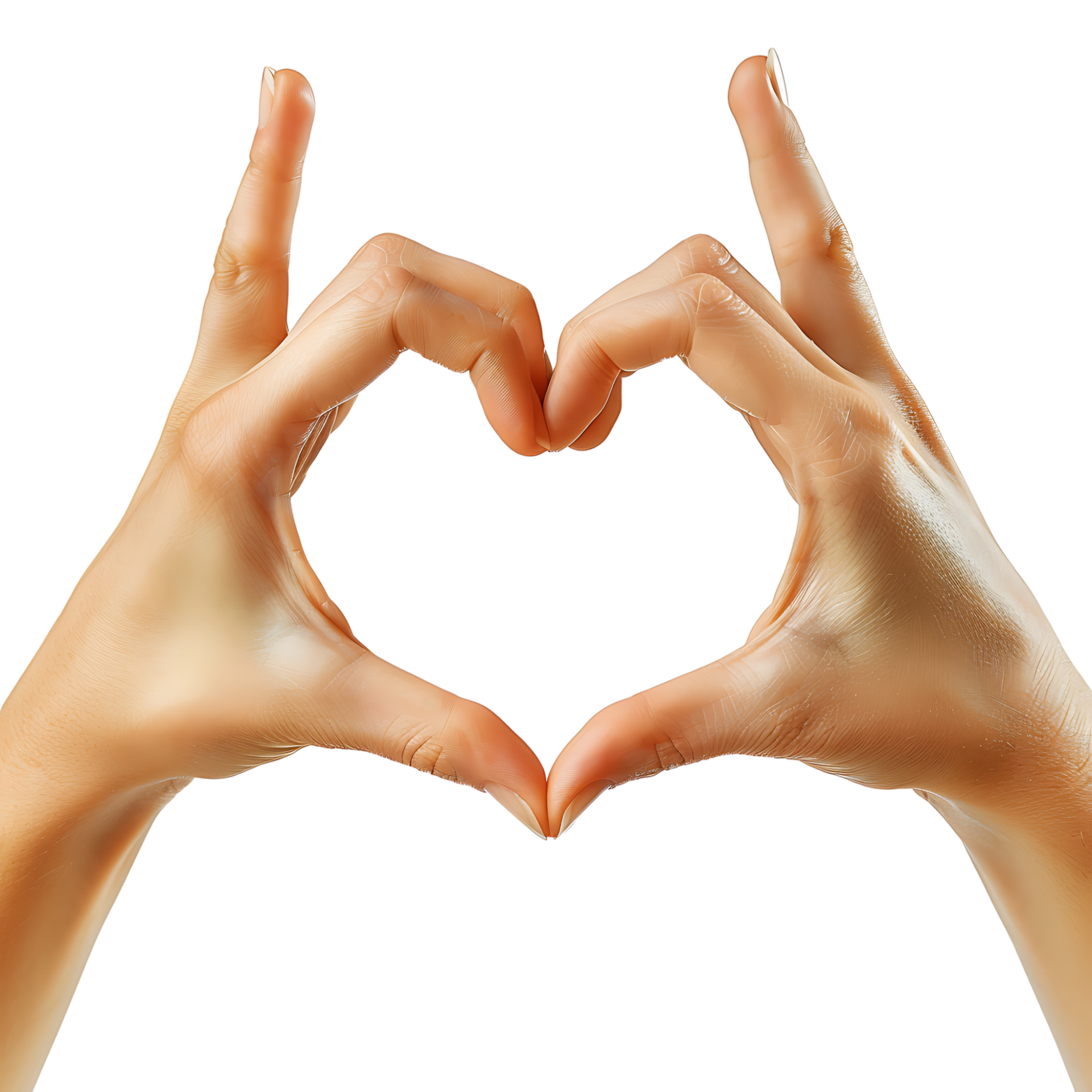 Hands making heart sign on isolated transparent background 44273790 PNG