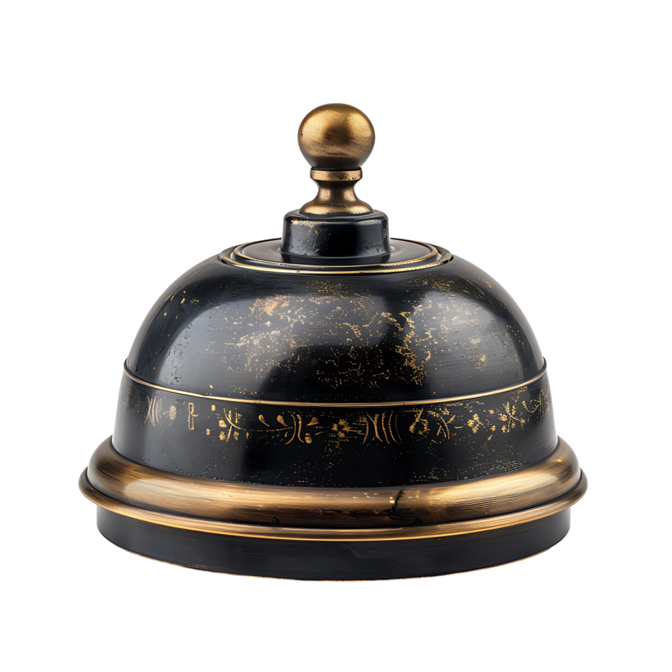 Desk bell on isolated transparent background png