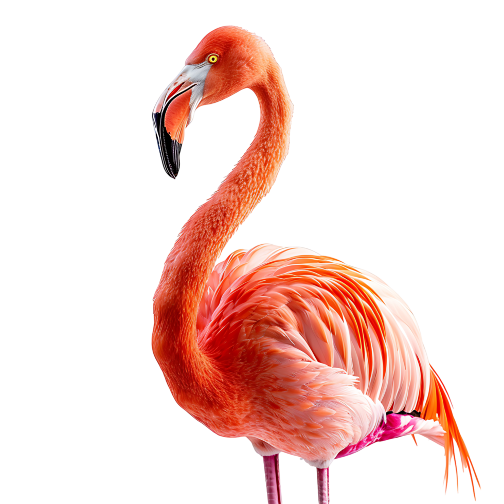 Flamingo on isolated transparent background png