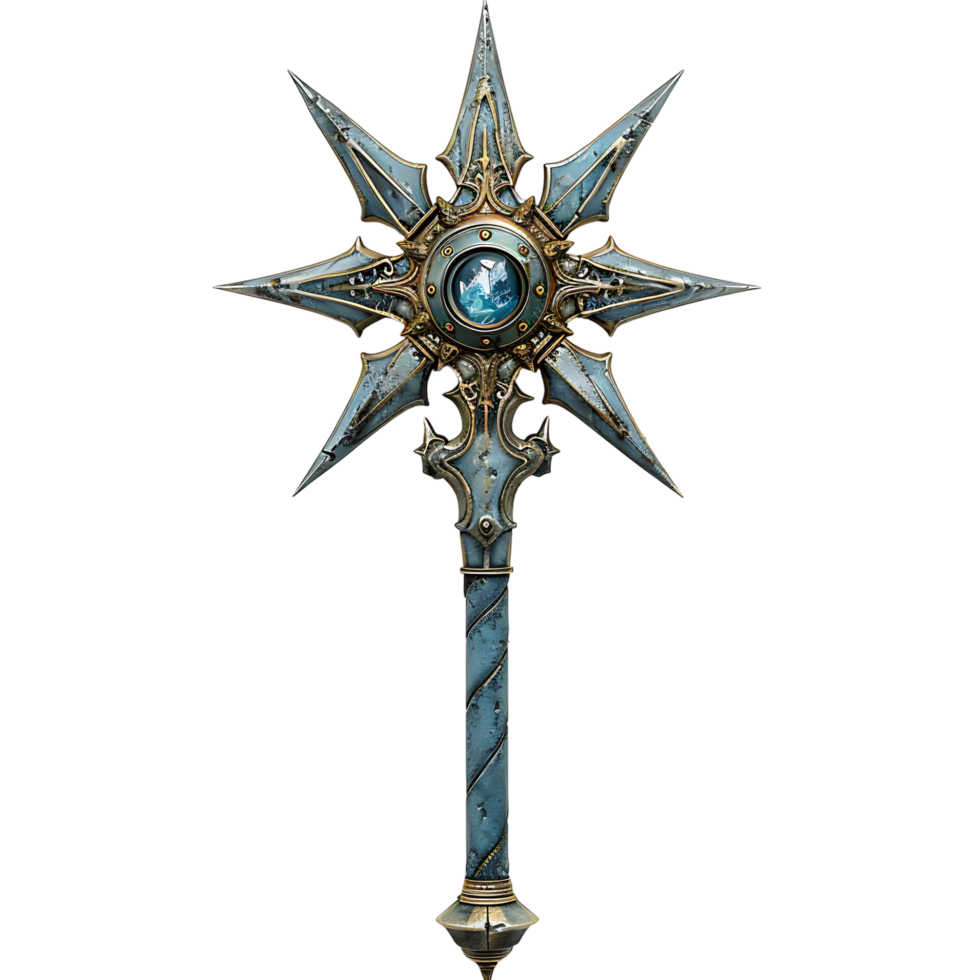 Morning star weapon on isolated transparent background png
