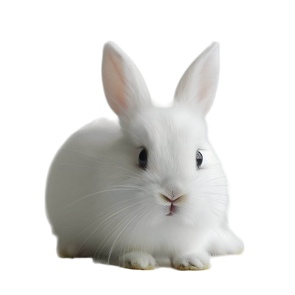 Cute bunny rabbit on isolated transparent background png