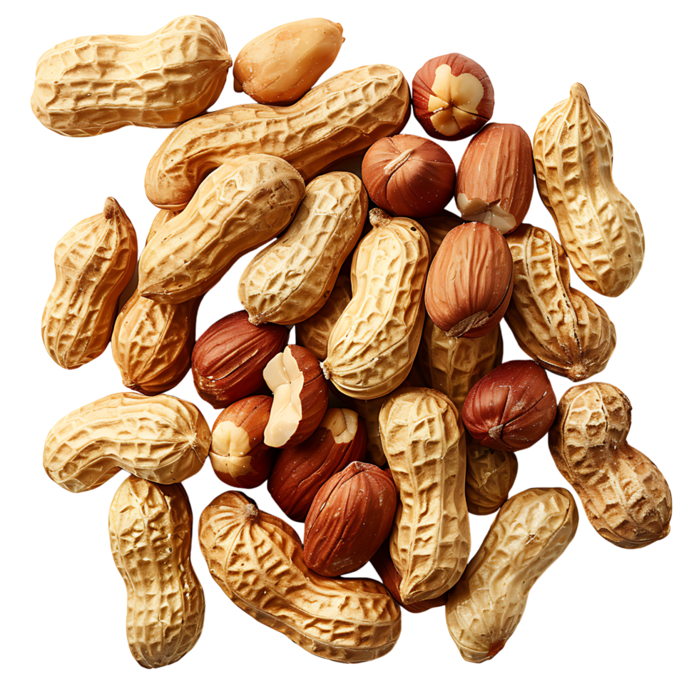 Peanuts on isolated transparent background png