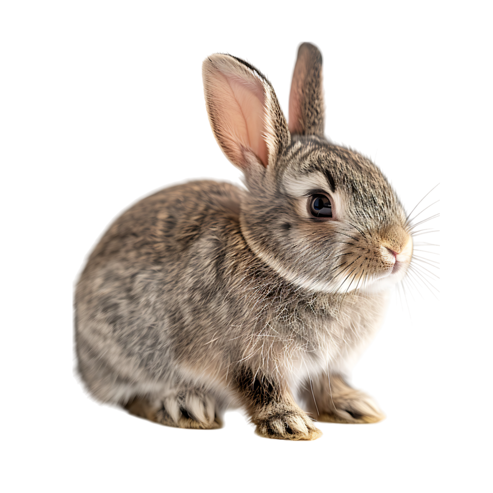 Cute bunny rabbit on isolated transparent background png