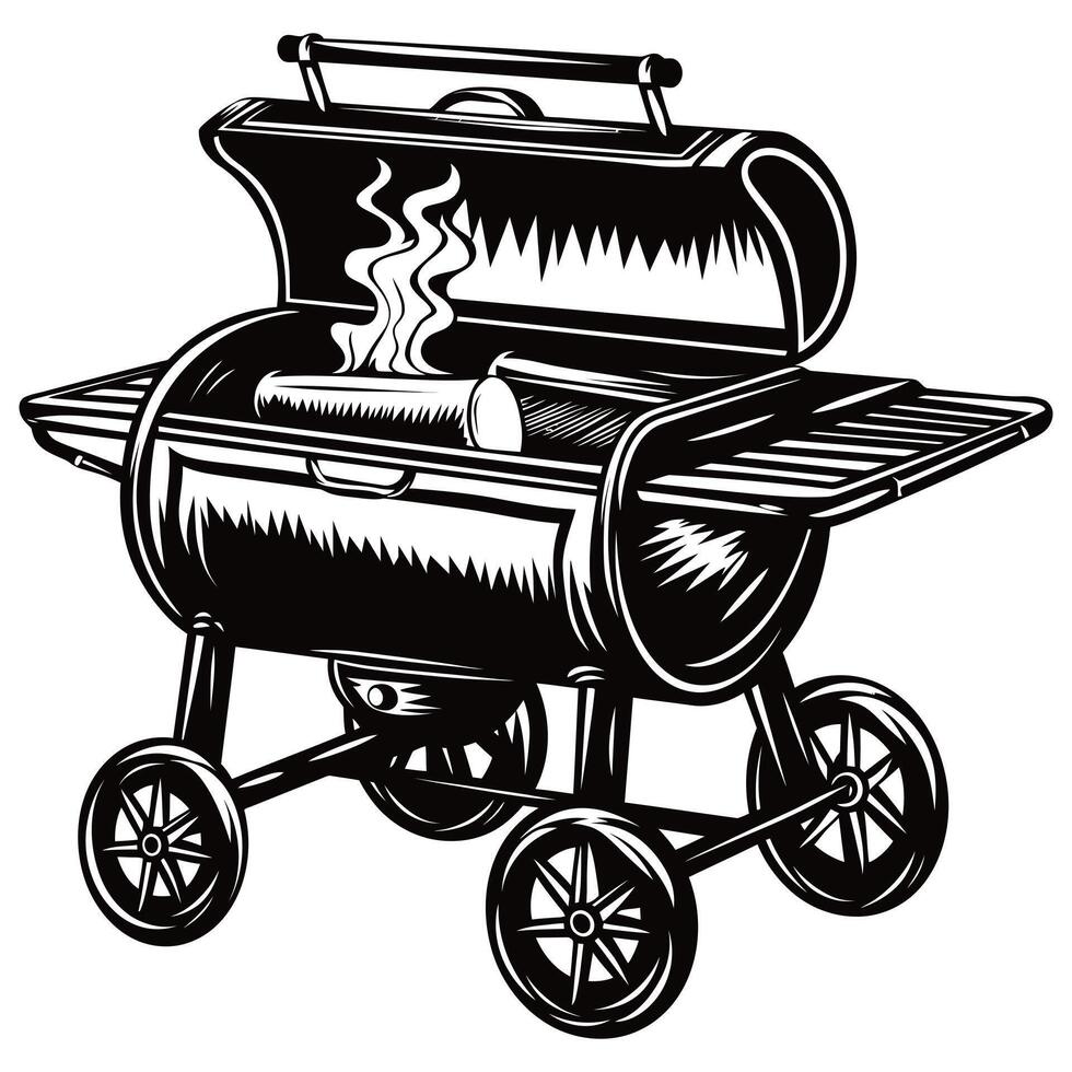 Grill line bqq vector