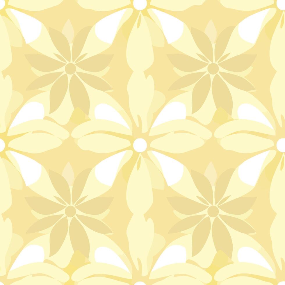 flower pattern in full bloom with a gold background vector