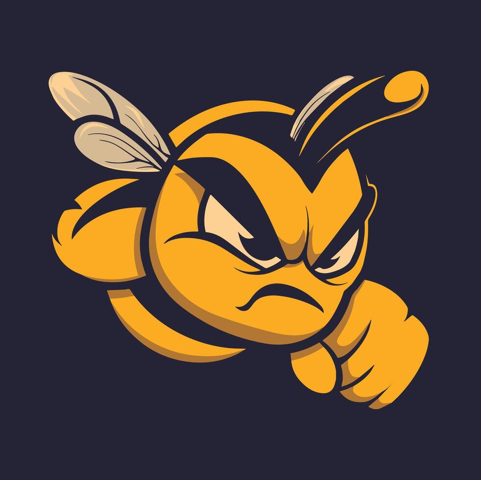 bees fly with a feeling of anger vector