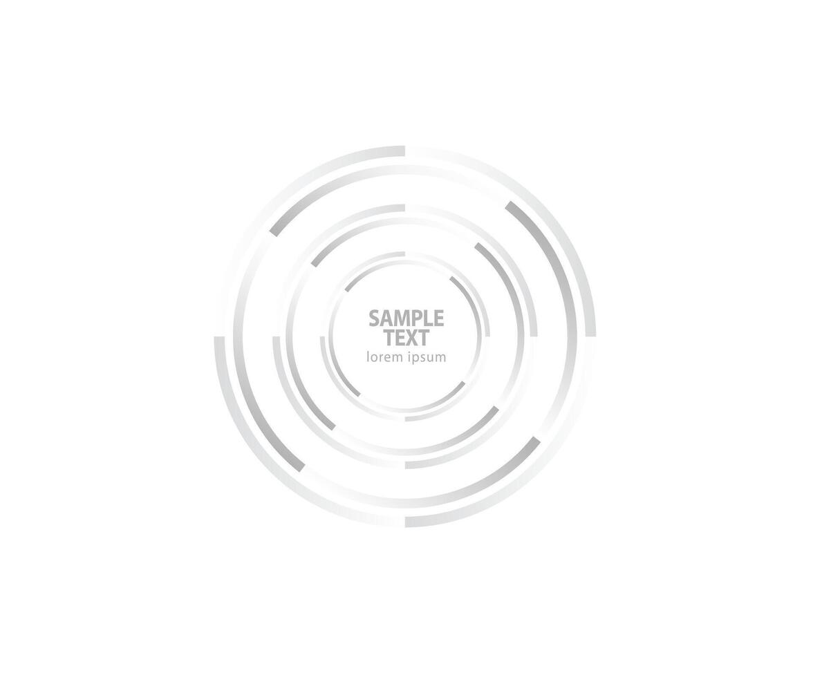 Abstract Lines in Circle Form, Design element, Geometric shape, Striped border frame for image, Technology round Logo, Spiral Illustration vector