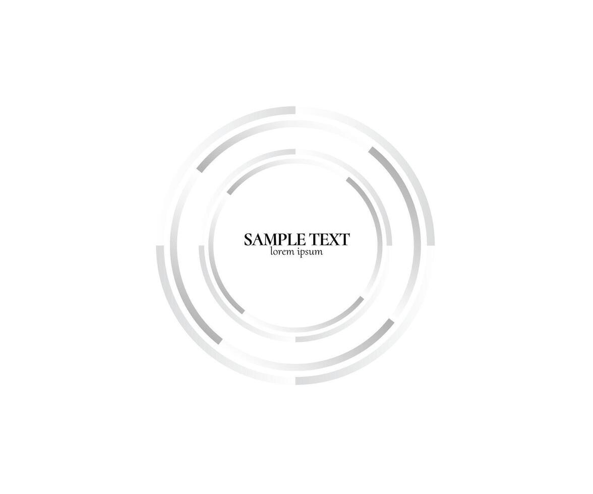 Abstract Lines in Circle Form, Design element, Geometric shape, Striped border frame for image, Technology round Logo, Spiral Illustration vector