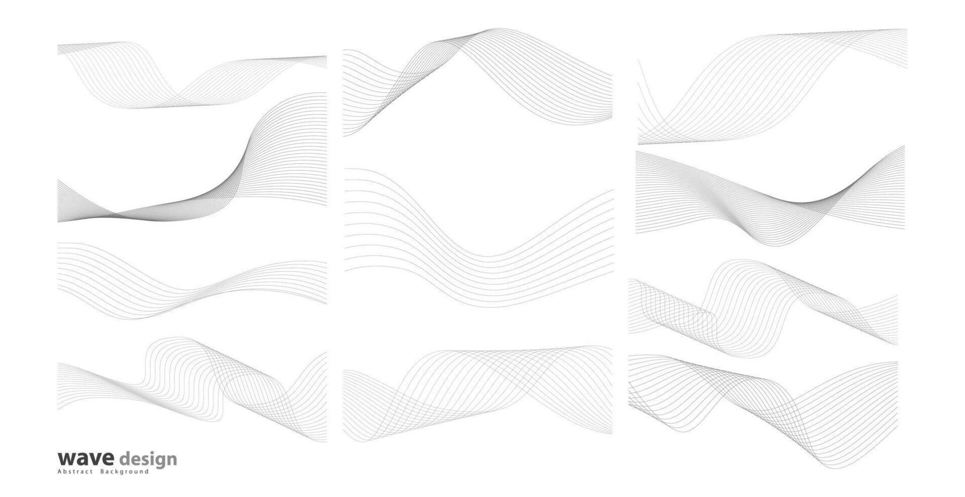 Abstract wavy stripes on a white background isolated. Wave line art, Curved smooth design. illustration EPS 10. vector
