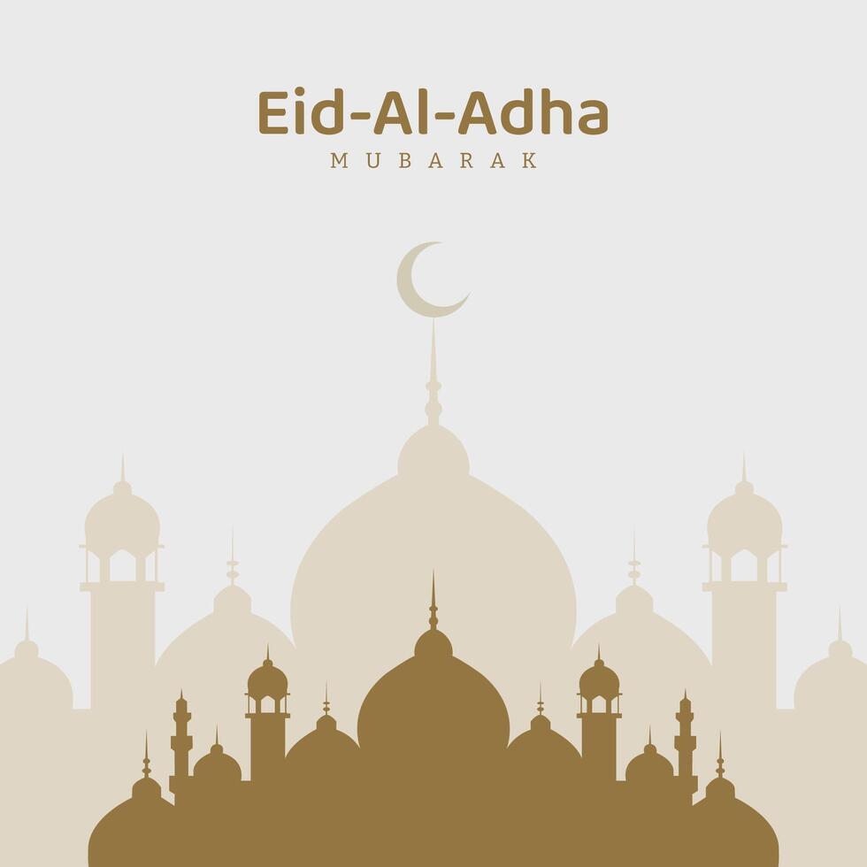 Eid Al Adha Mubarak Social Media Post Beautiful Islamic Background vector