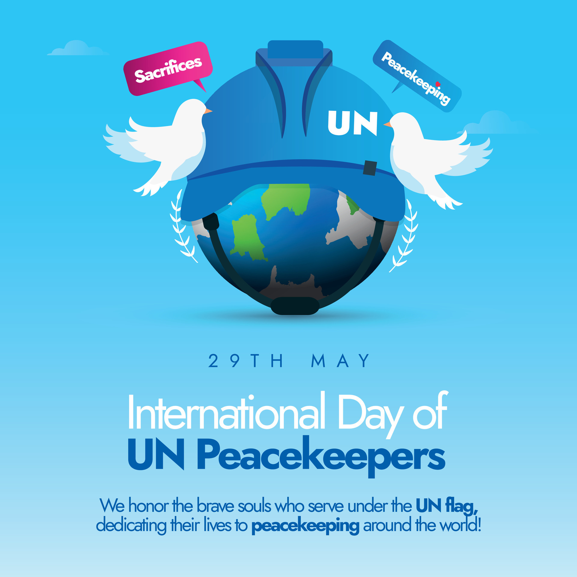 International Day of UN Peacekeepers. 29th May 2024 International day
