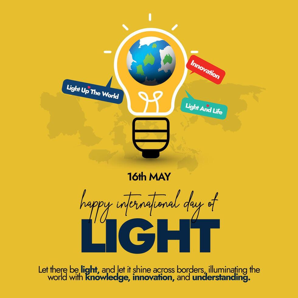 International day of light. 16th May 2024 International light day