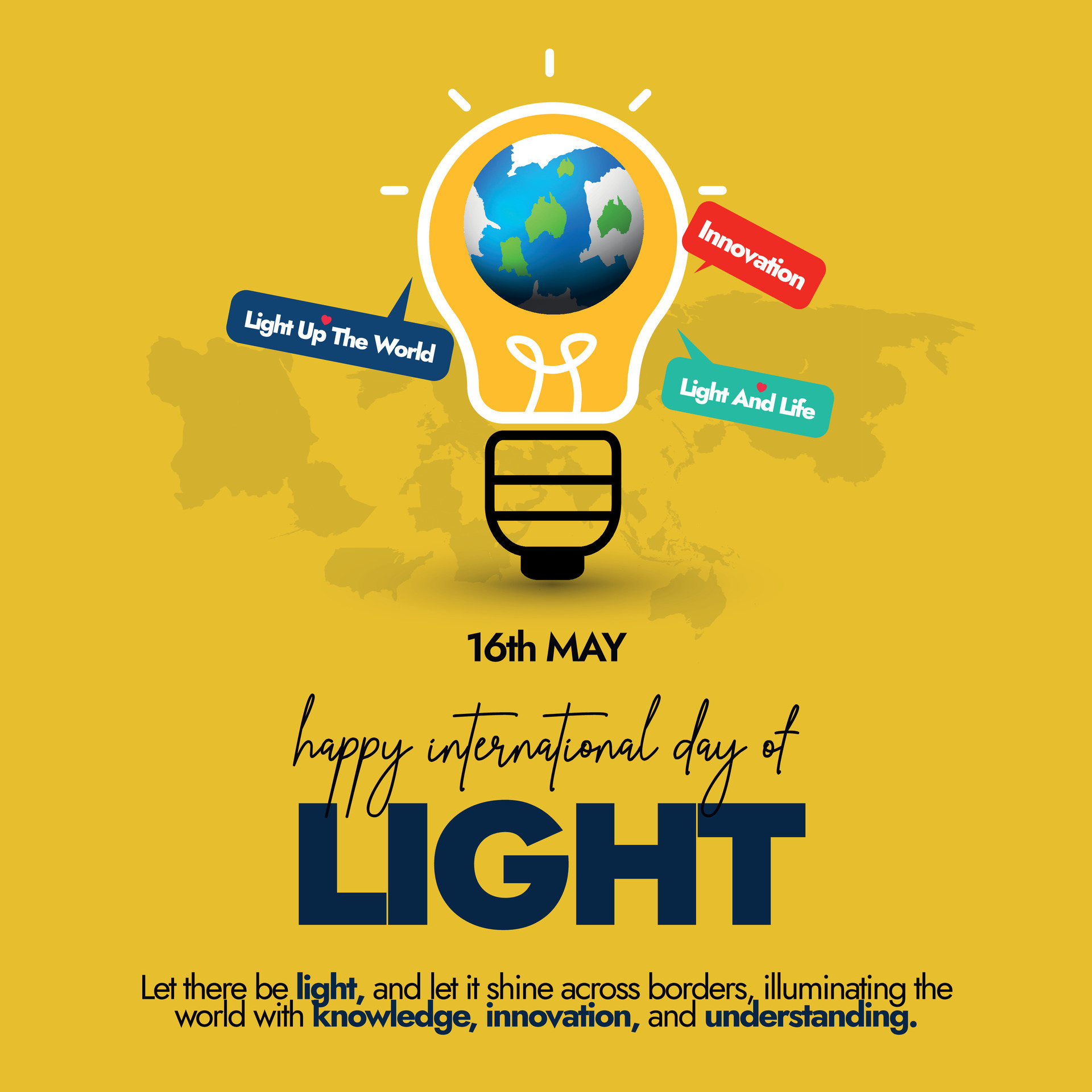 International day of light. 16th May 2024 International light day