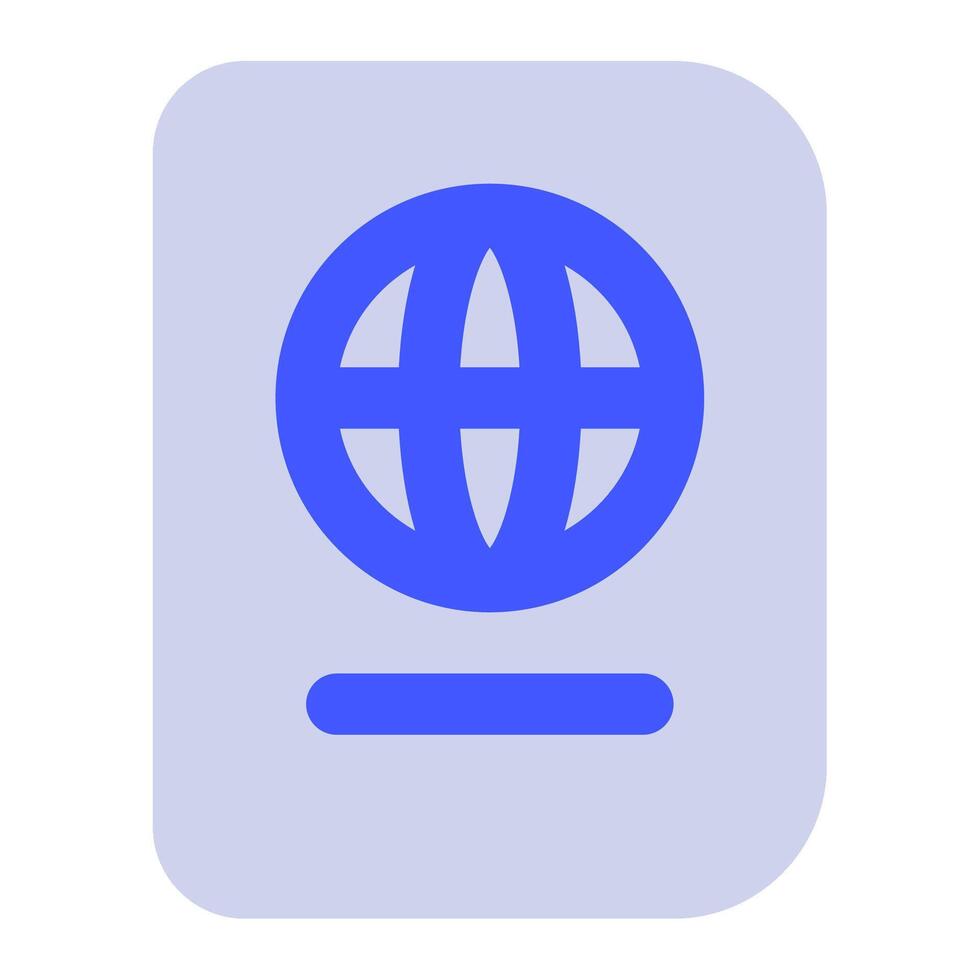 Passport icon for web, app, infographic vector