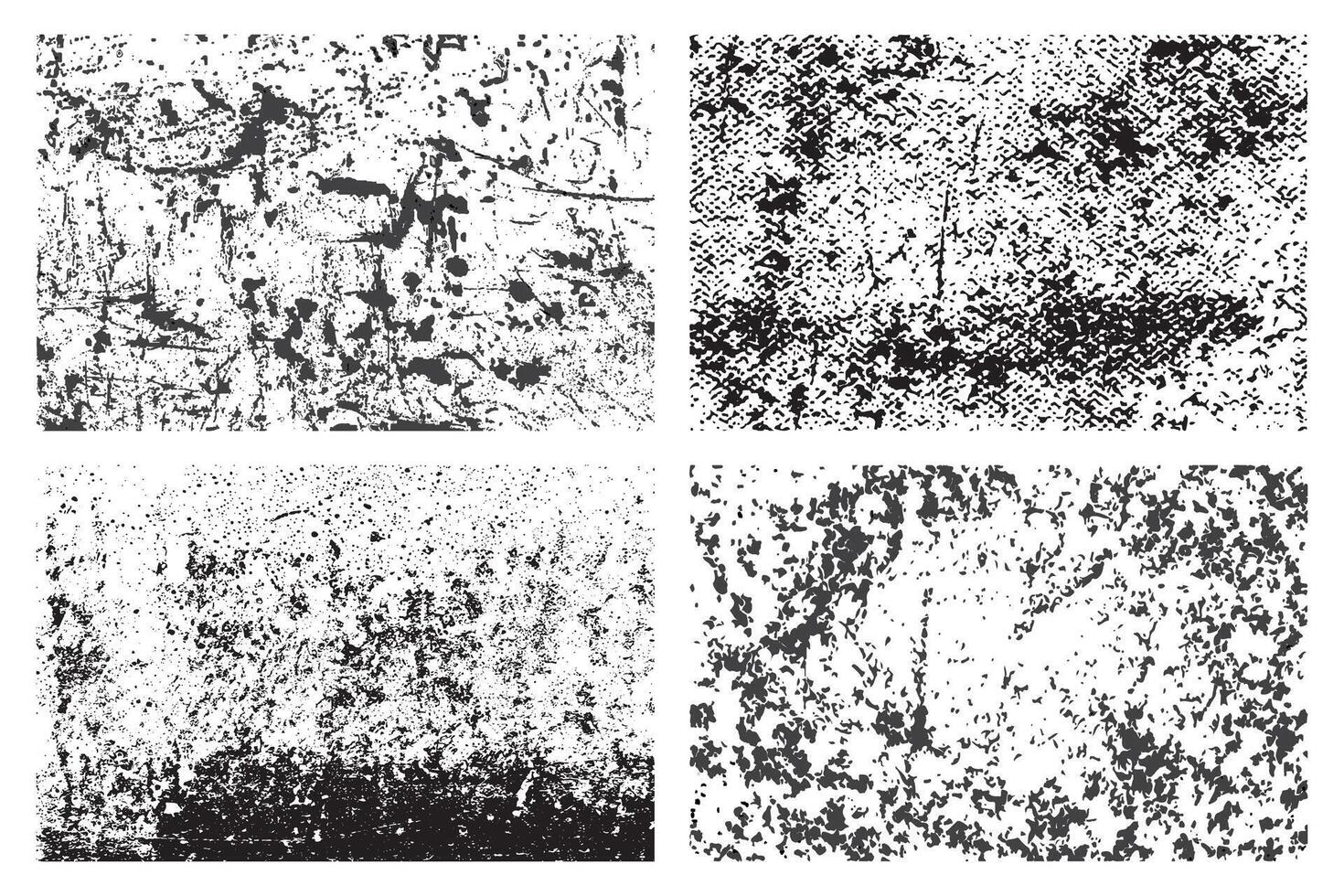 Set of Grunge Textures vector