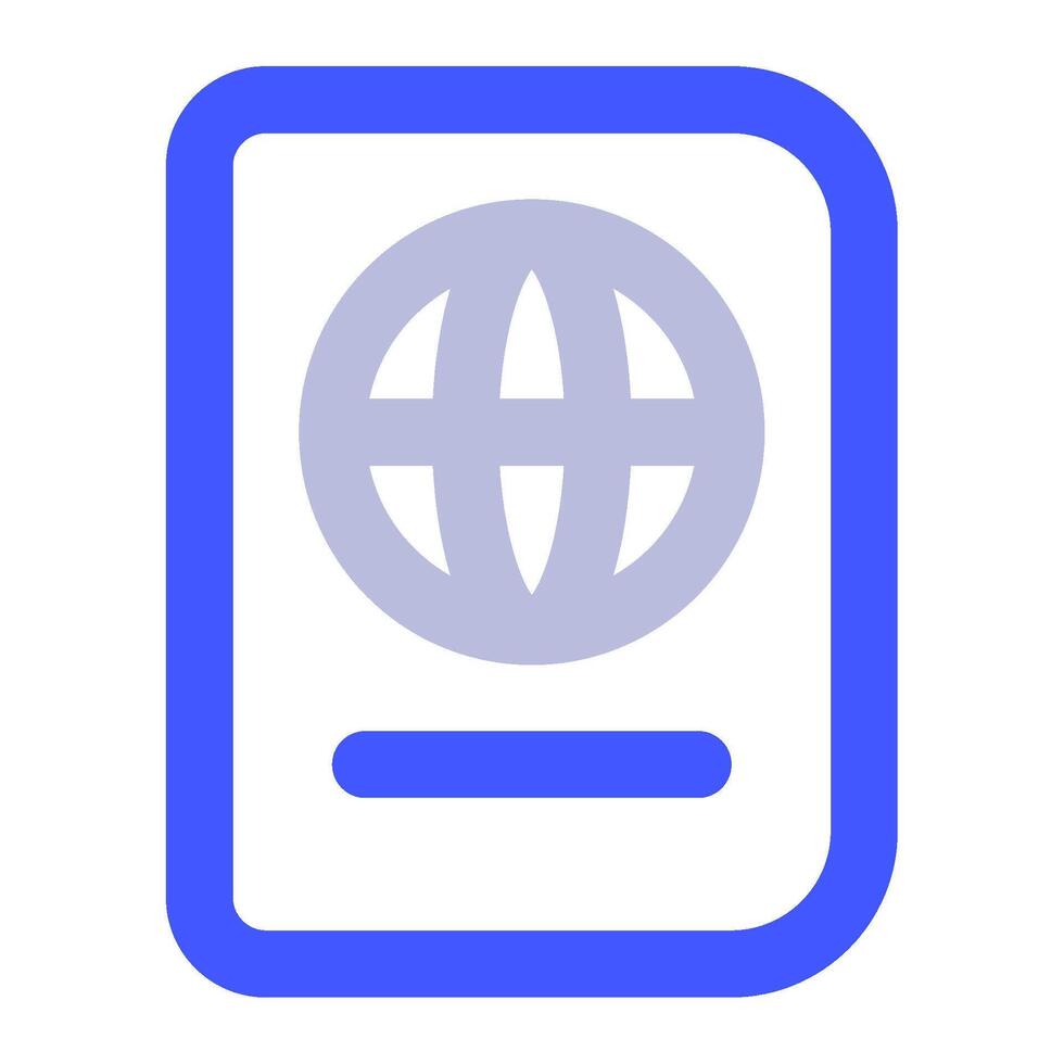 Passport icon for web, app, infographic vector