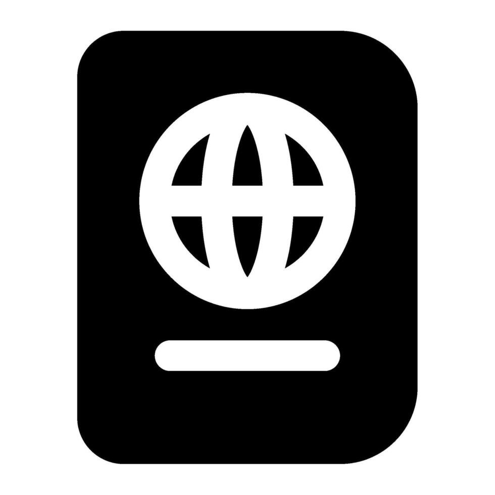 Passport icon for web, app, infographic vector