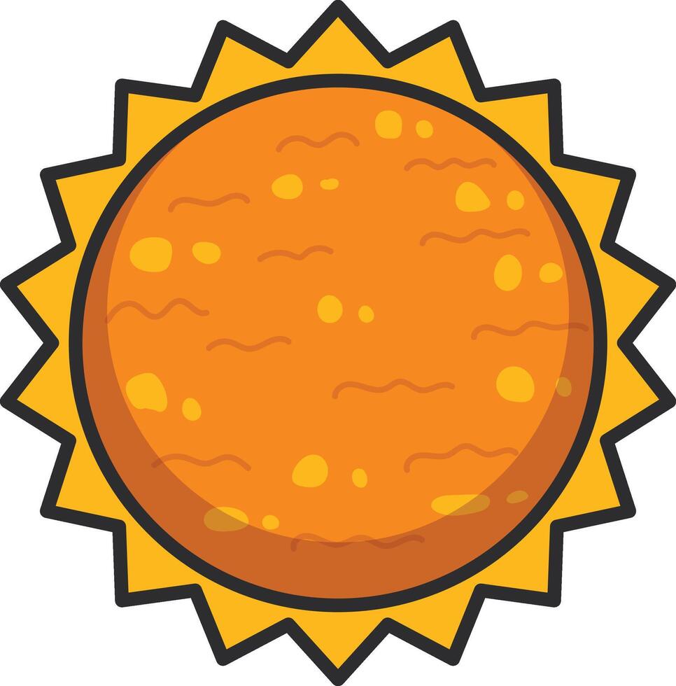 Sun icon illustration vector