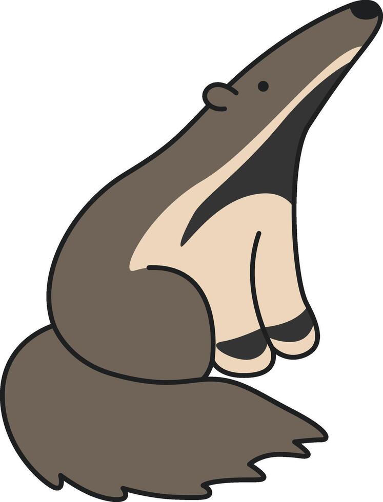 Cute Anteater illustration vector