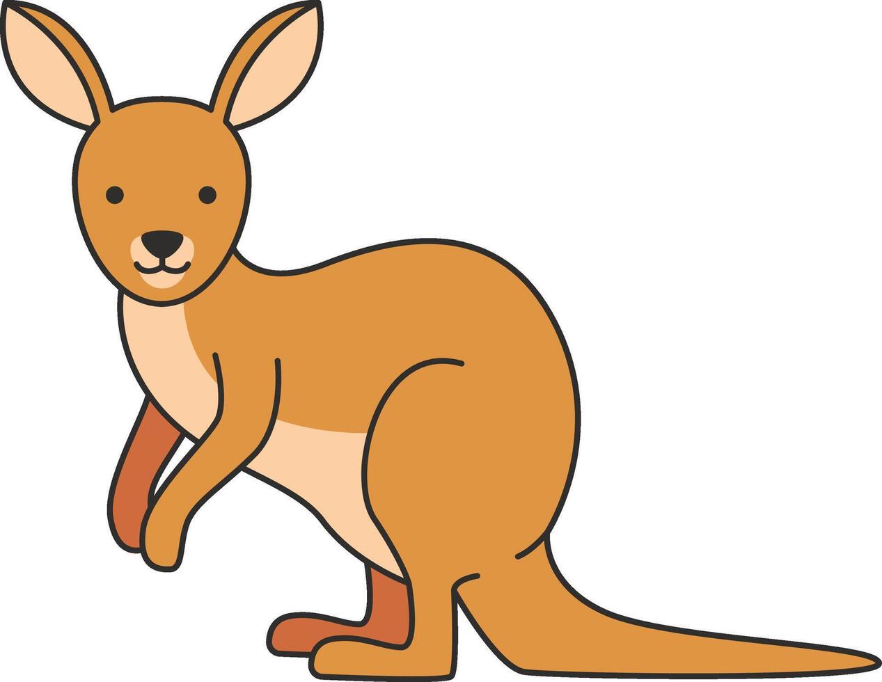 Cute kangaroo illustration vector