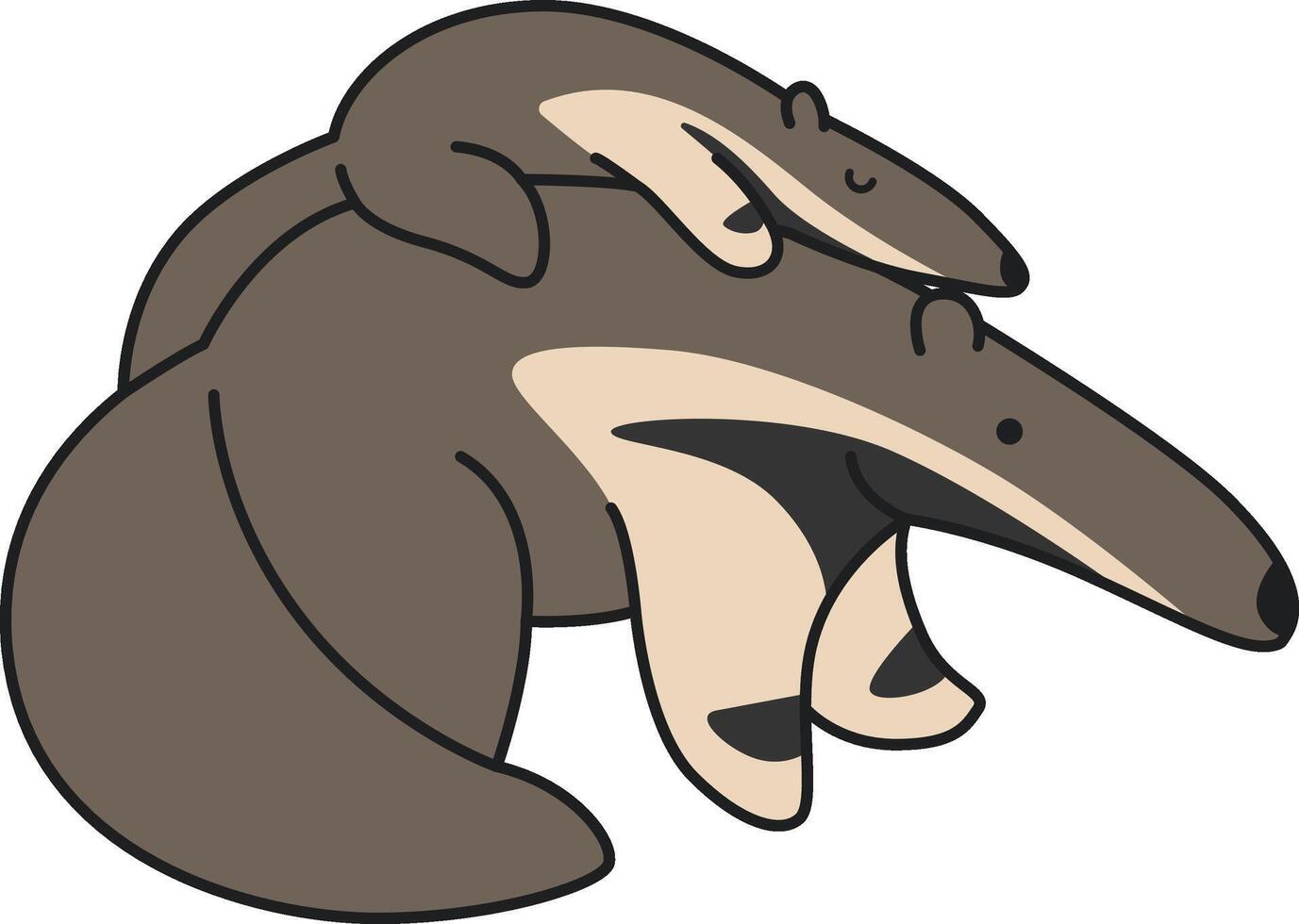 Cute Anteater illustration vector