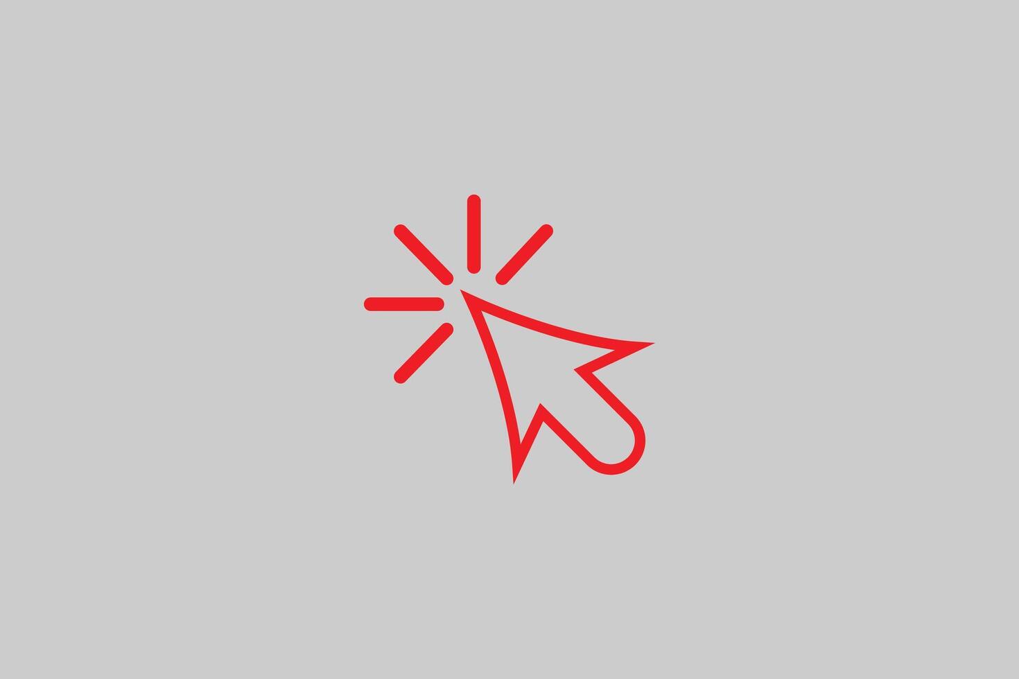 Cursor line icon. Symbol in trendy flat style on white background. Click arrow. vector