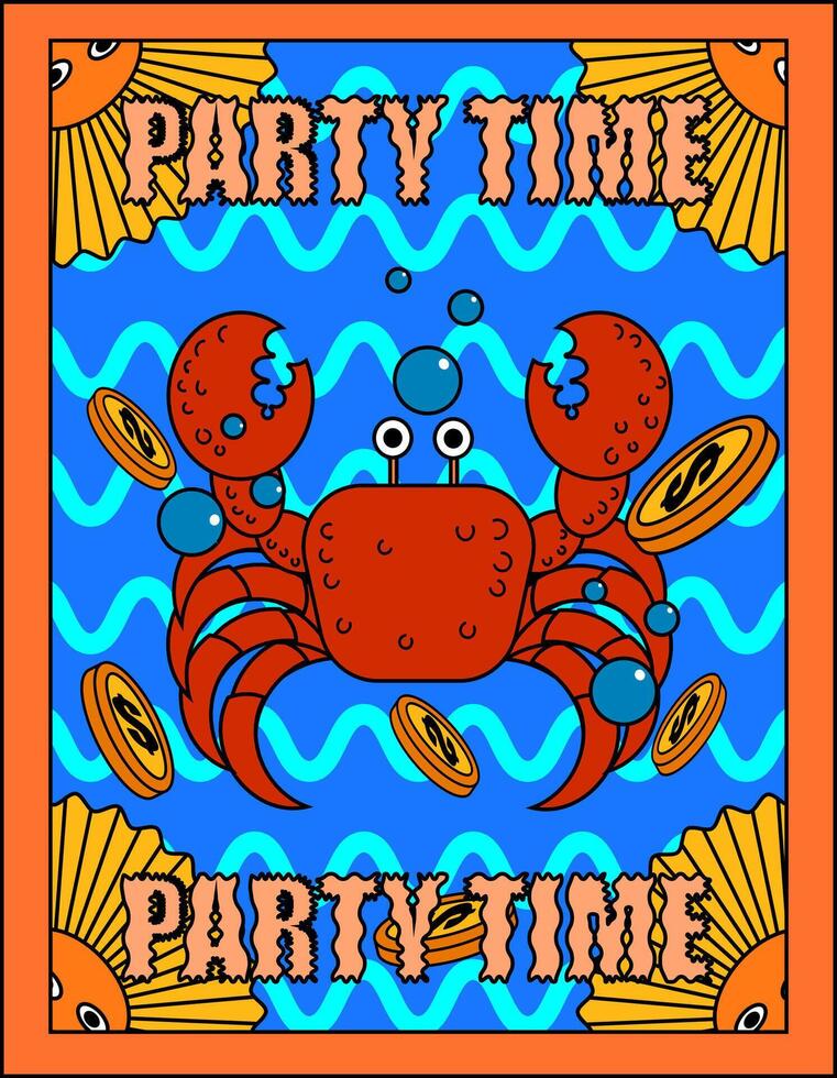 party time illustration for background, banner, poster, flyer, template, design, etc vector