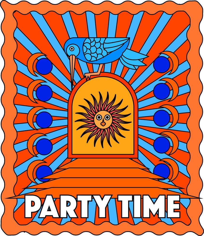 party time illustration for background, banner, poster, flyer, template, design, etc vector